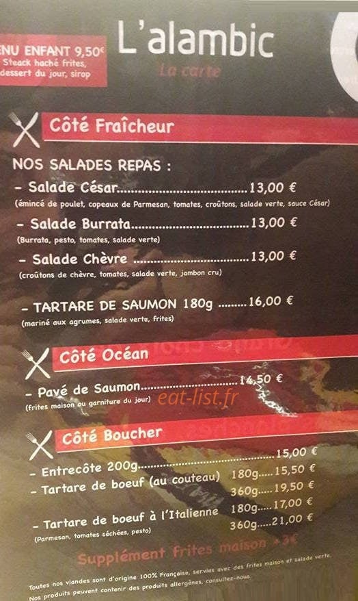 L'alambic — carte page 2