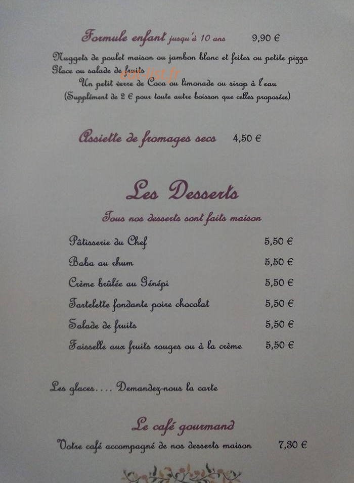 Le Clos Gourmand — carte page 5