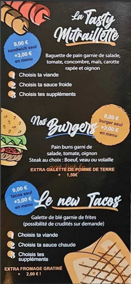 New Tasty Grill — carte page 2