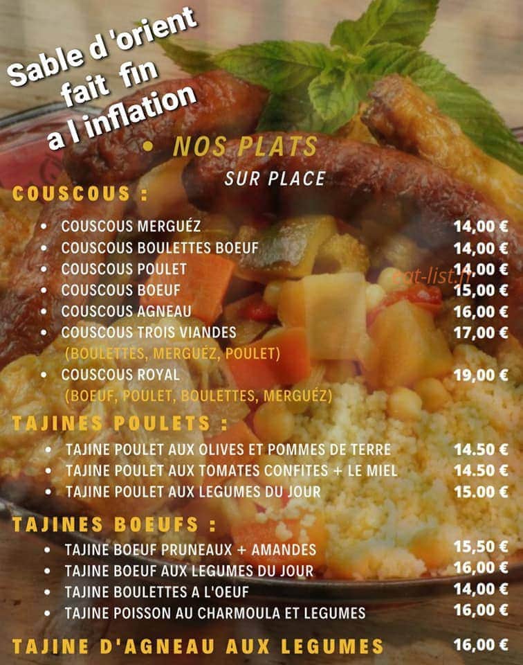 Sable D'Orient — carte page 1