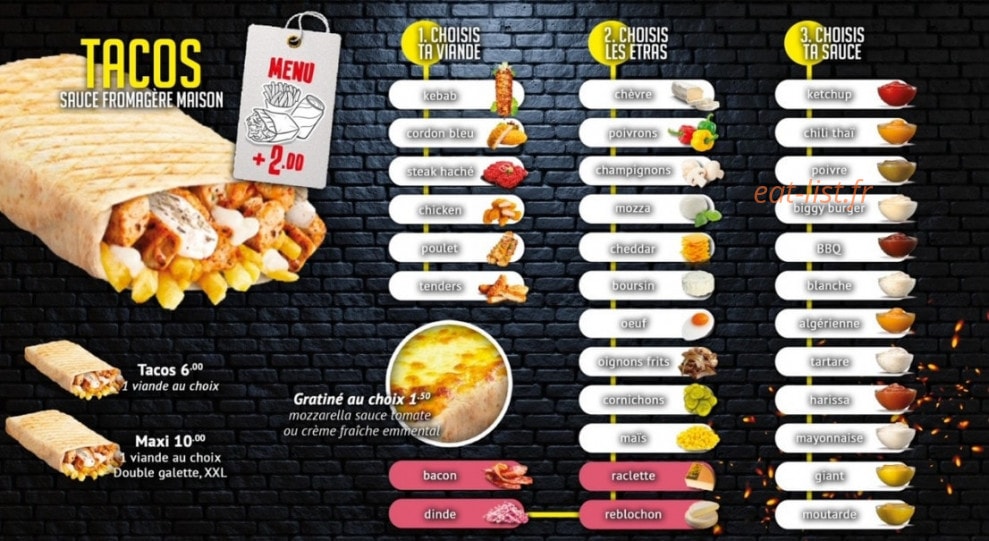 Street Food — carte page 1