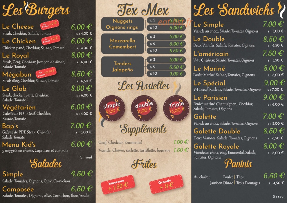 Very Food — carte page 2