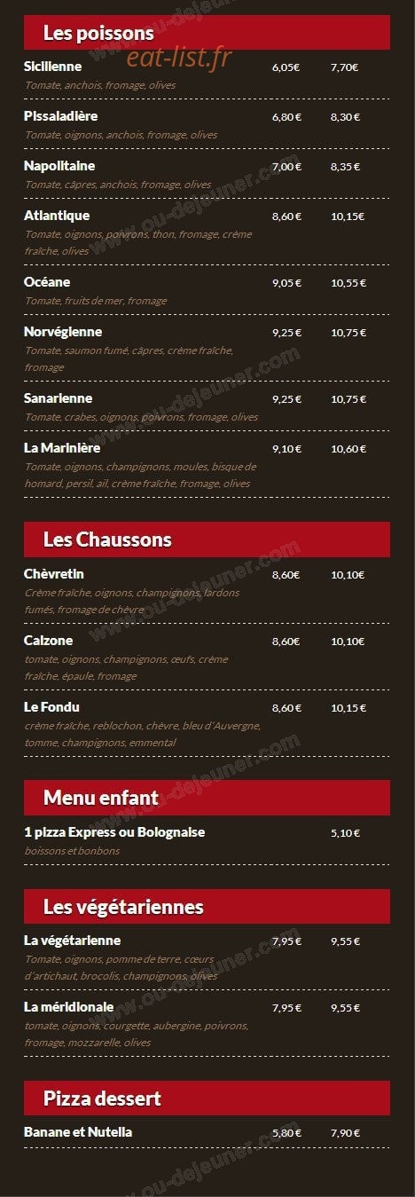 Albanais Fringale — carte page 3