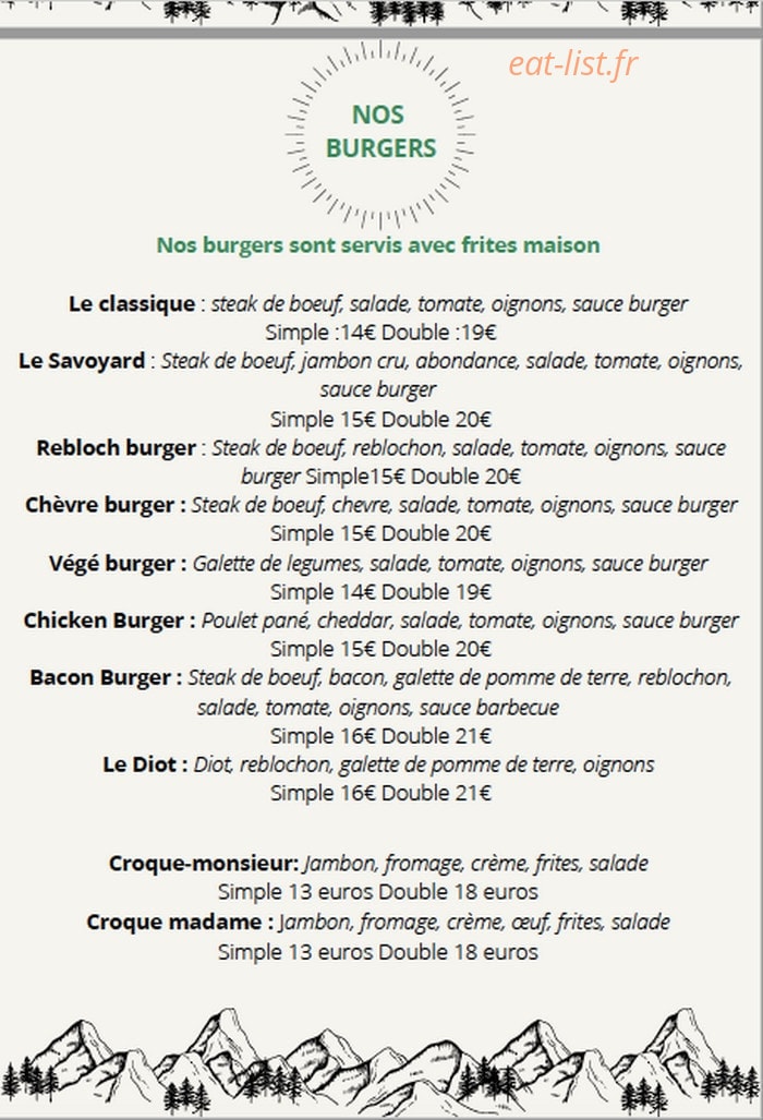 Restaurant Le Marilyn — carte page 2