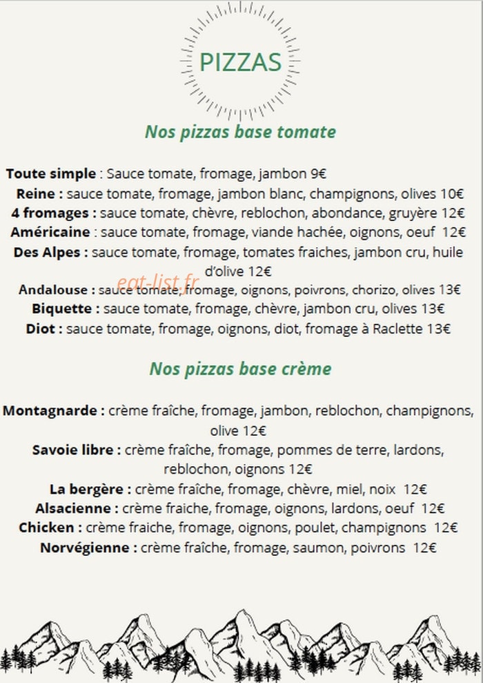 Restaurant Le Marilyn — carte page 1