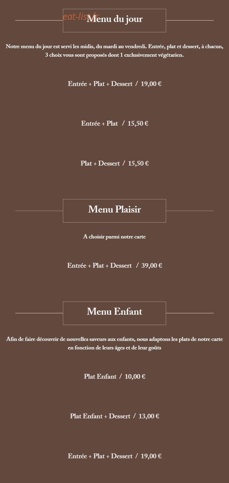 Auberge d'Archamps — carte page 3