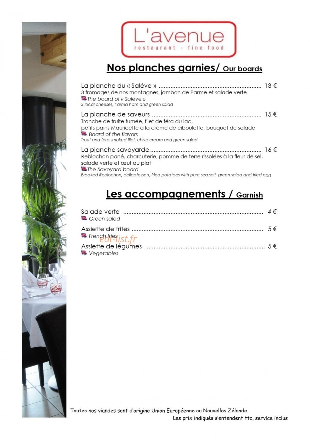 L' Avenue — carte page 3