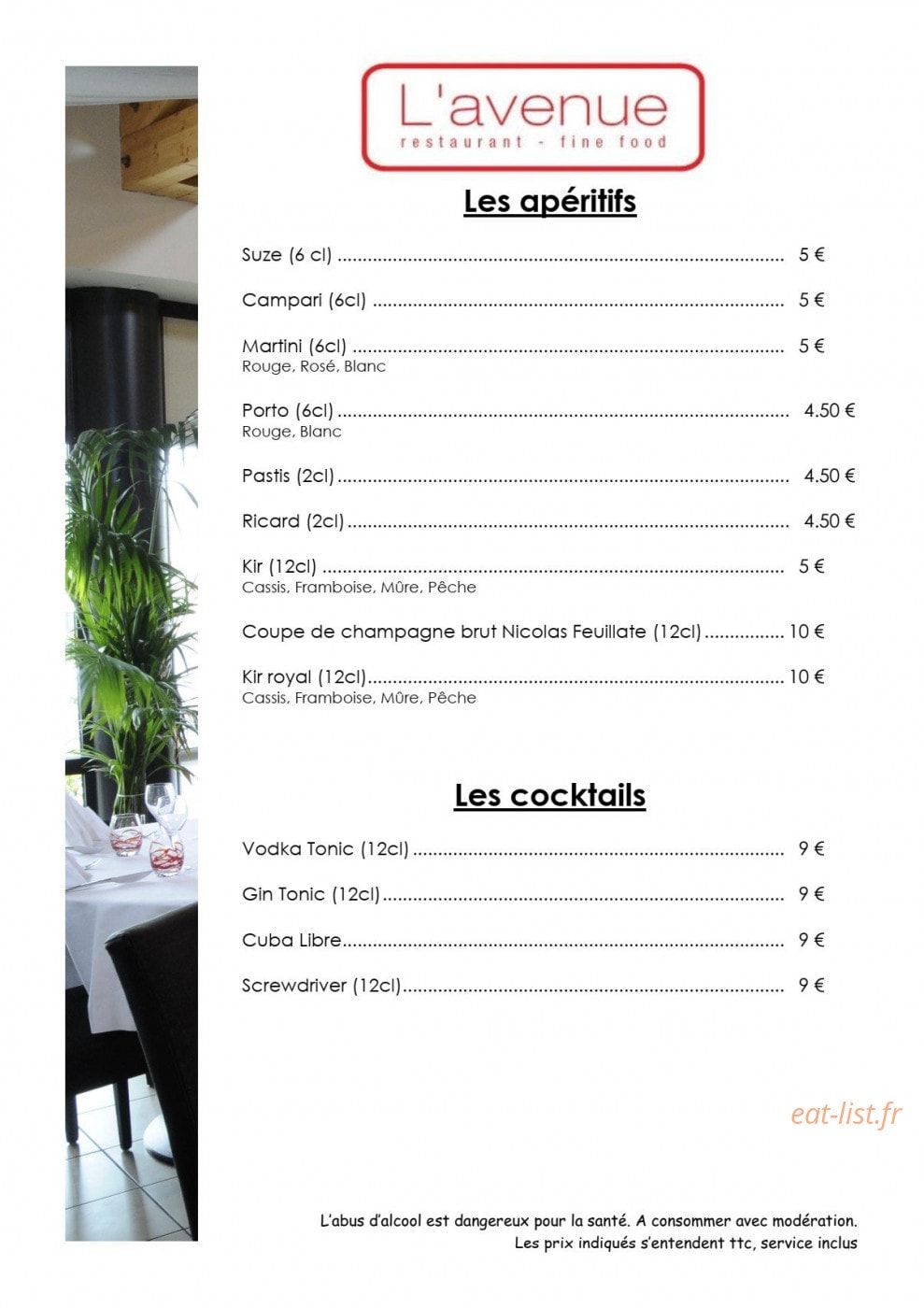 L' Avenue — carte page 1