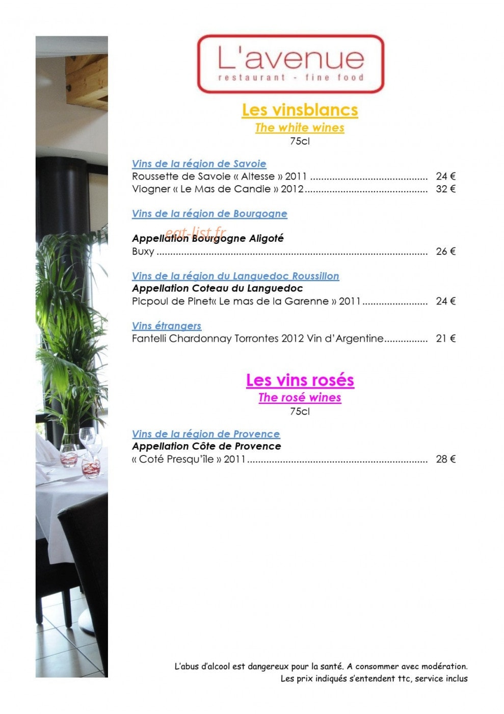 L' Avenue — carte page 8