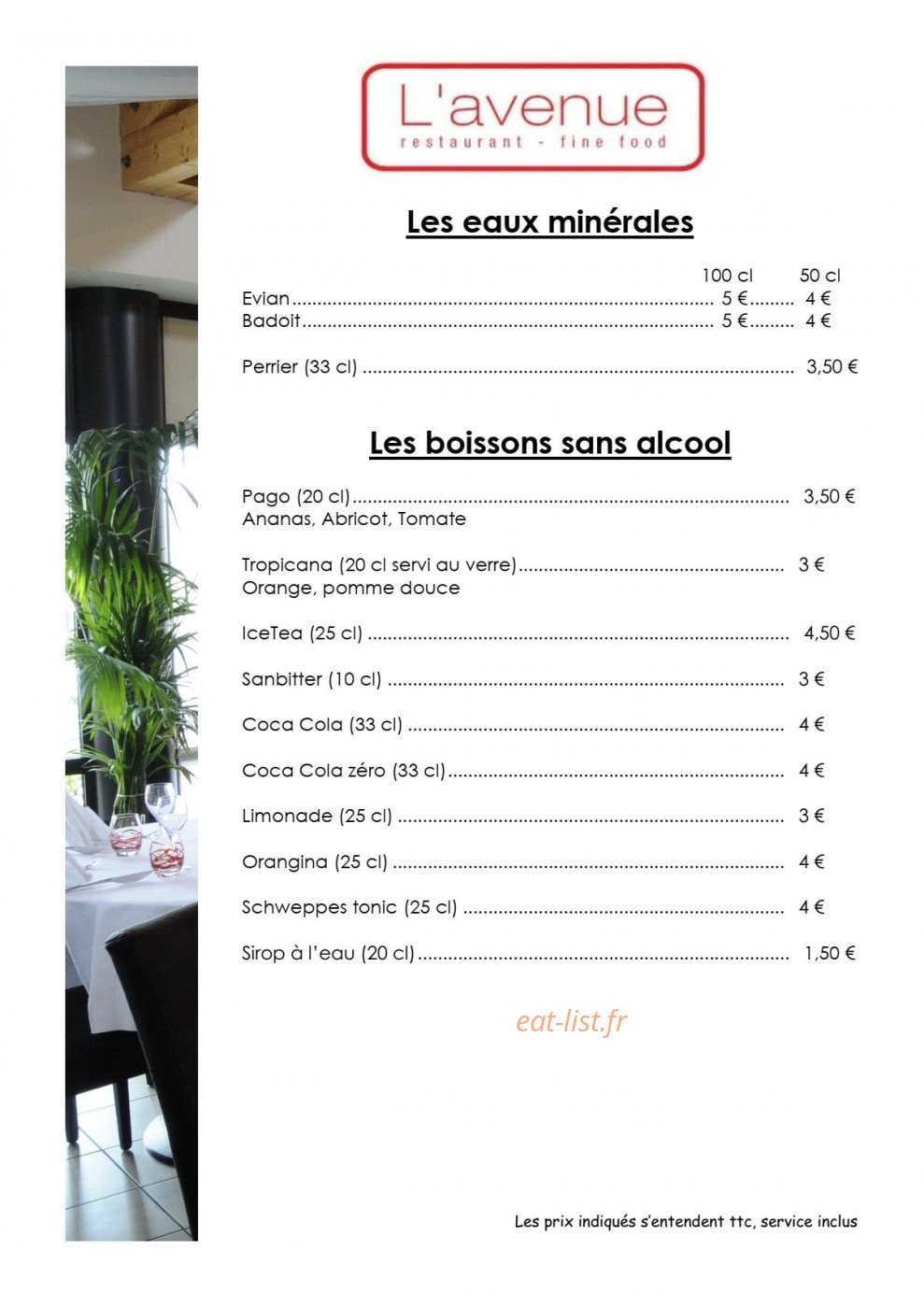 L' Avenue — carte page 10
