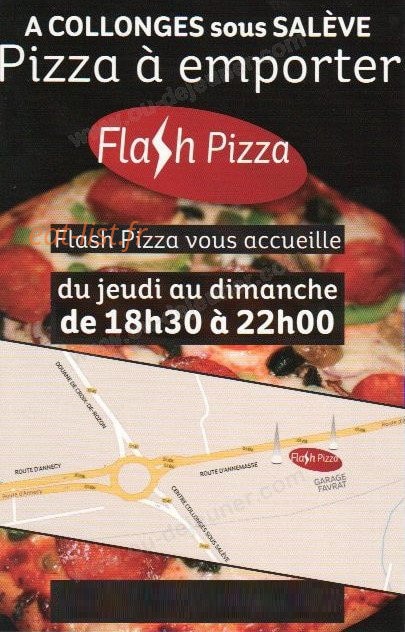 Flash Pizza — carte page 1