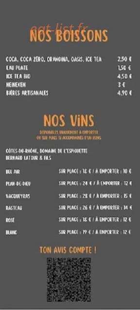 La tour en burger — carte page 5