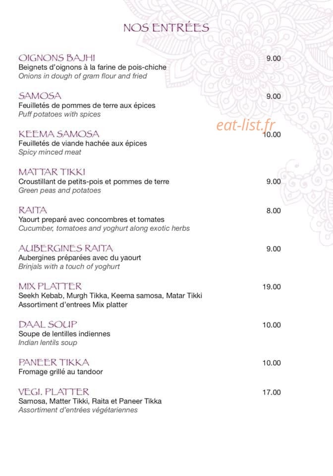 Namasté — carte page 2