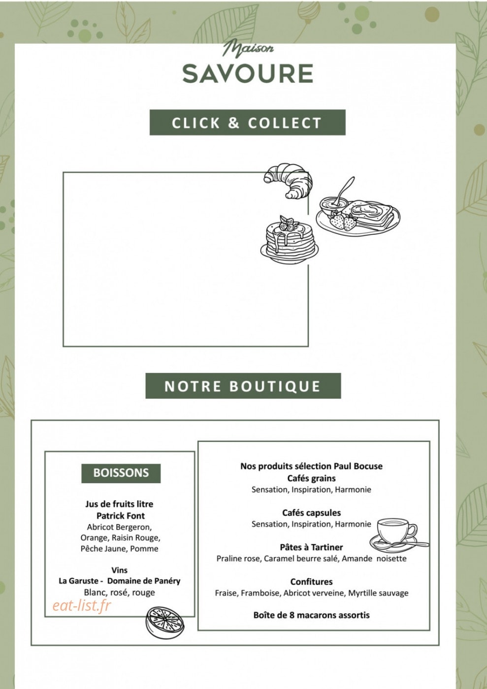 Maison Savoure — carte page 5
