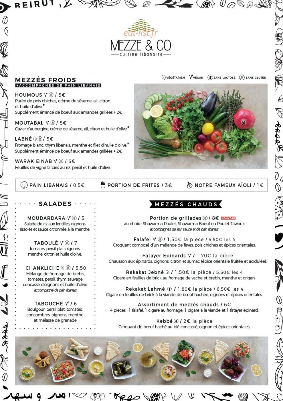 Mezze & Co — carte page 1
