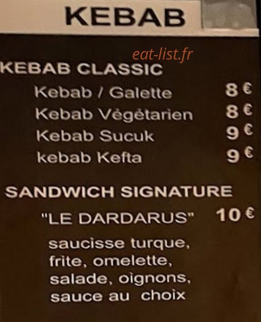 Chez dardar — carte page 2