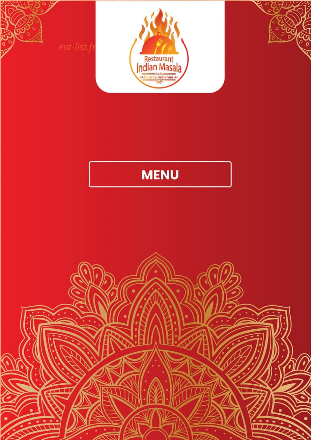 Carte et menu Indian Masala, Saint Julien en Genevois