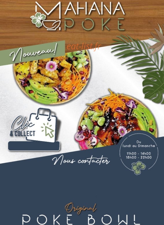 Carte et menu Mahana Poké Saint-Julien-en-Genevois