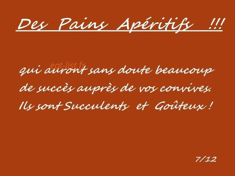 Carte et menu de Merveilles de Pain à Saint Julien en Genevois — Les pains apéritifs