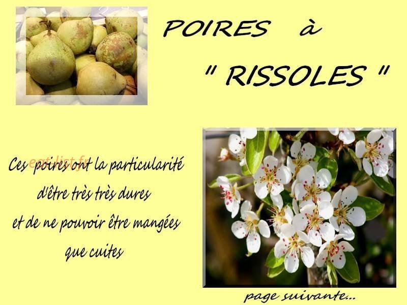 Carte et menu de Merveilles de Pain à Saint Julien en Genevois — Les poires rissoles