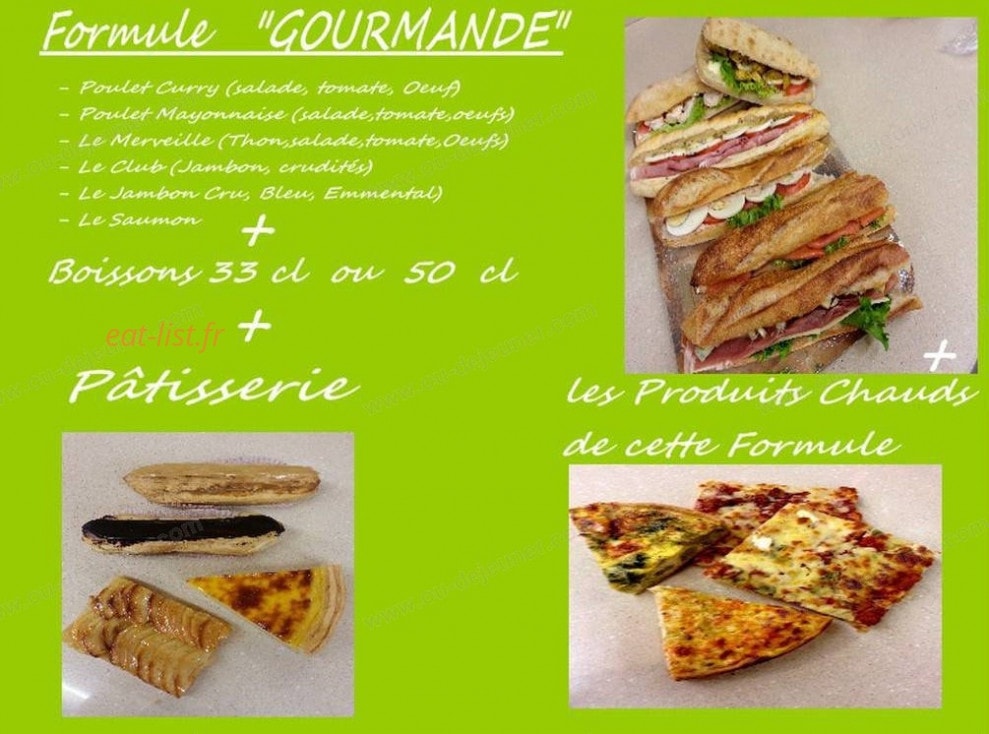 Carte et menu de Merveilles de Pain à Saint Julien en Genevois — La formule gourmande