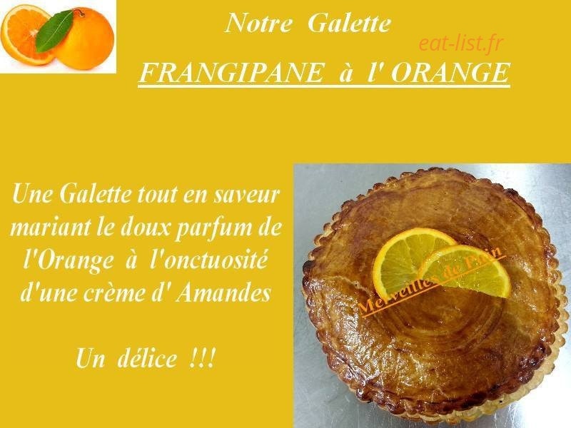 Carte et menu de Merveilles de Pain à Saint Julien en Genevois — Les frangipanes à l'orange