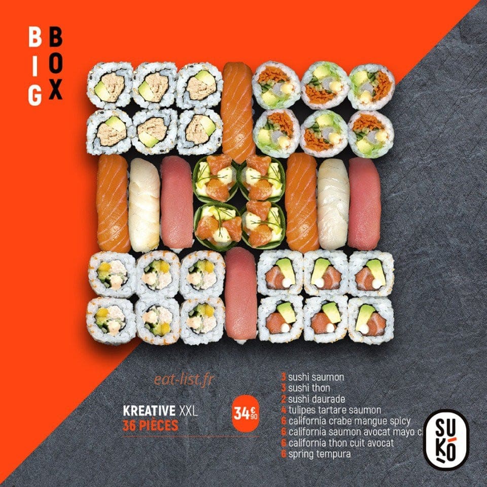 Carte et menu de Suko à Saint Julien en Genevois — Big Box XXL Salmon