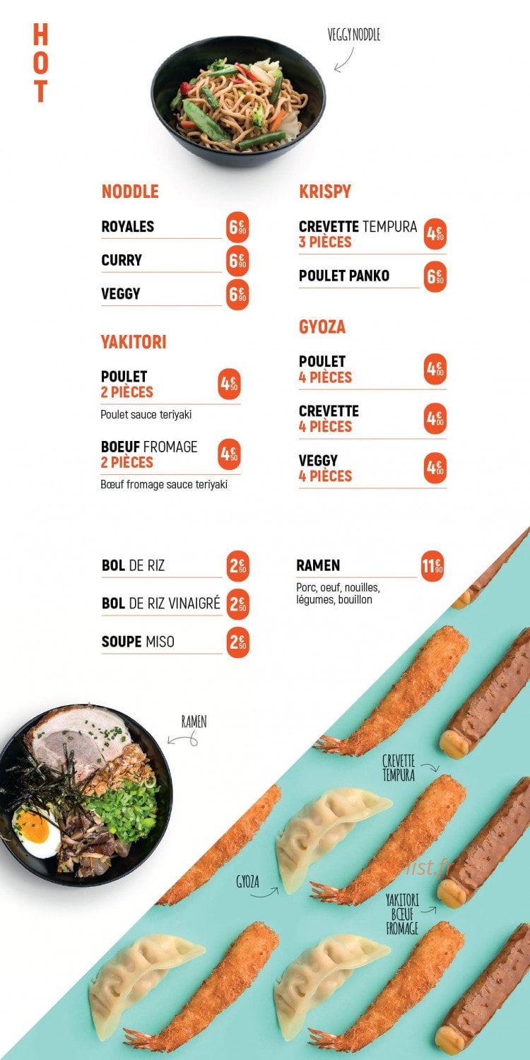 Carte et menu de Suko à Saint Julien en Genevois — Les hot
