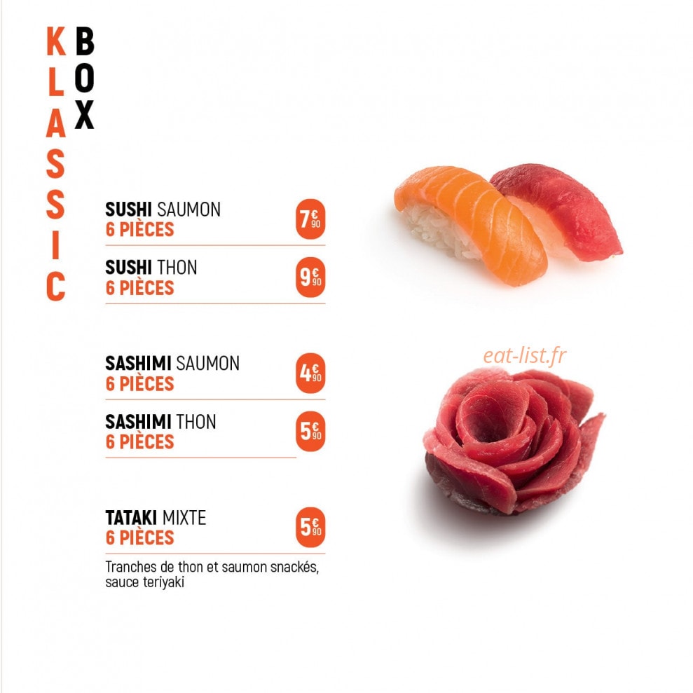 Carte et menu de Suko à Saint Julien en Genevois — Les box classic