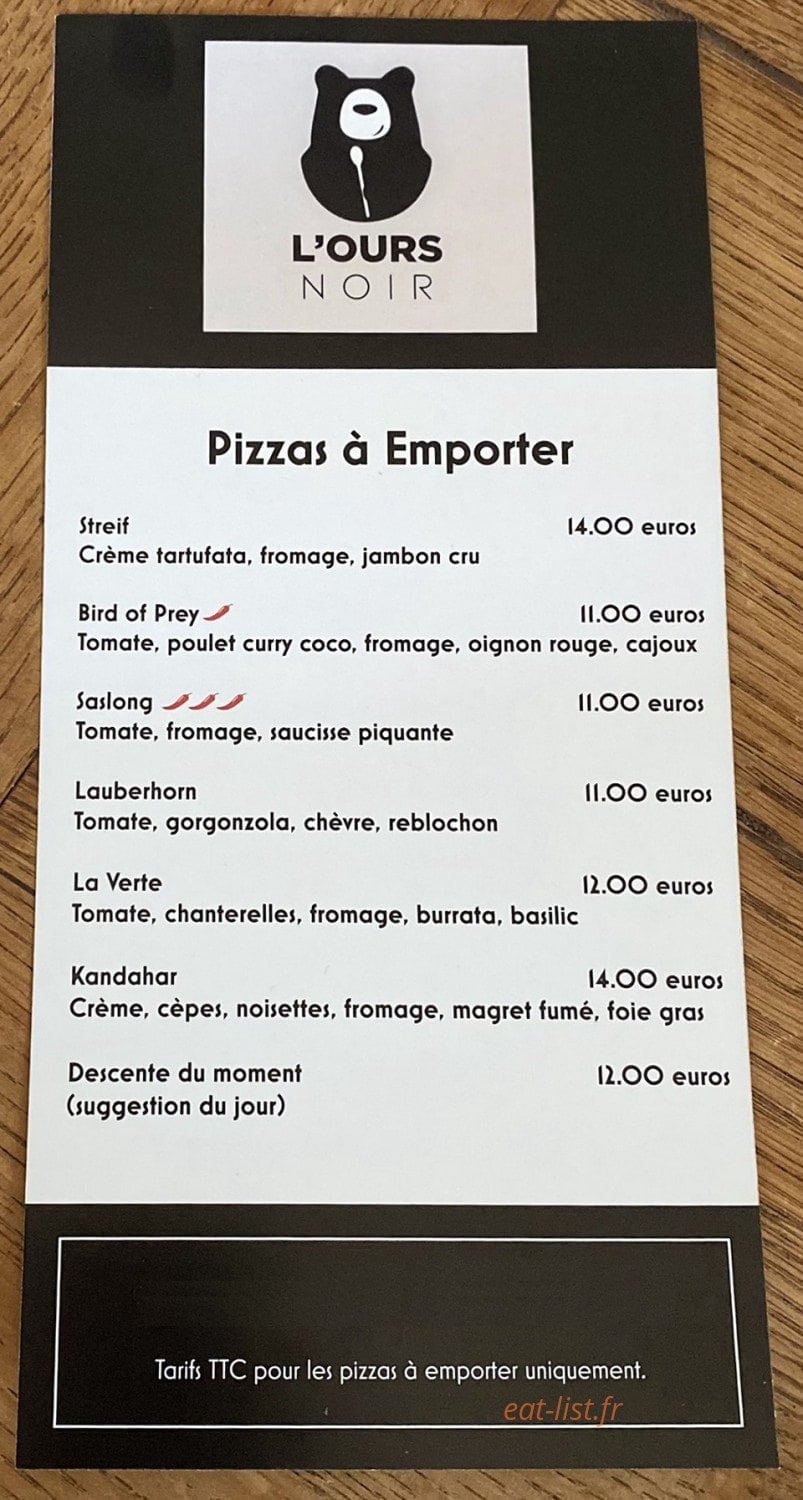 L' Ours Noir — carte page 2