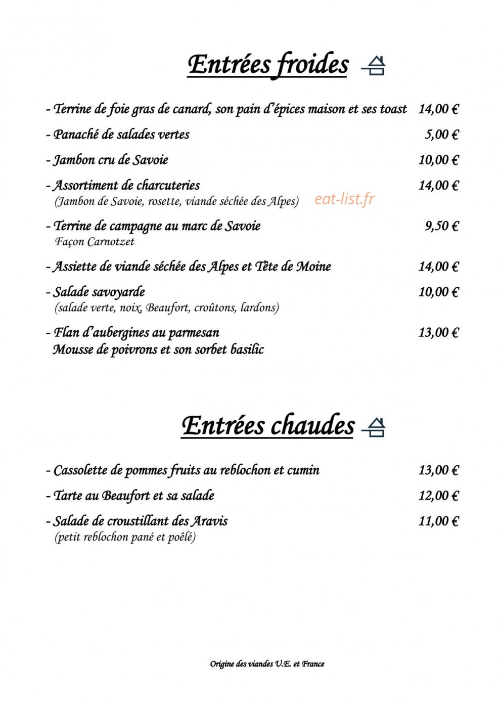 Le Carnotzet — carte page 3