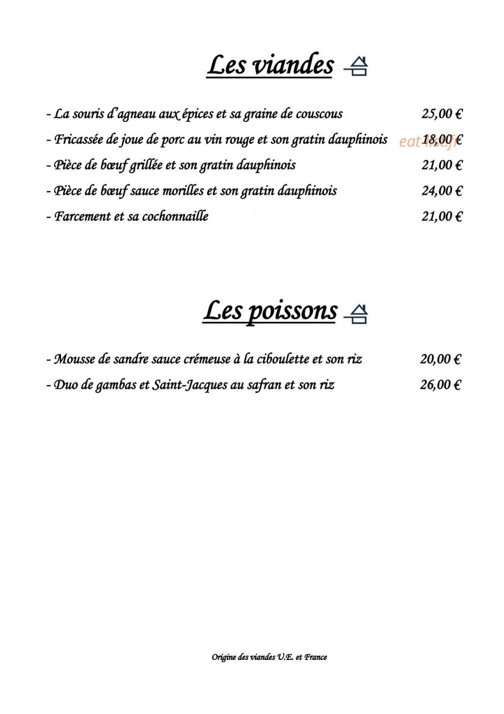 Le Carnotzet — carte page 2