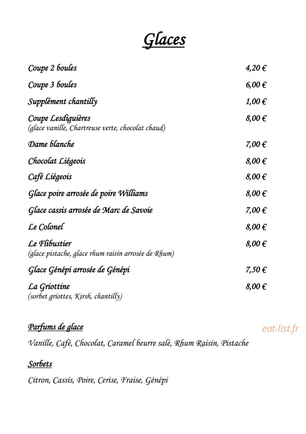 Le Carnotzet — carte page 12