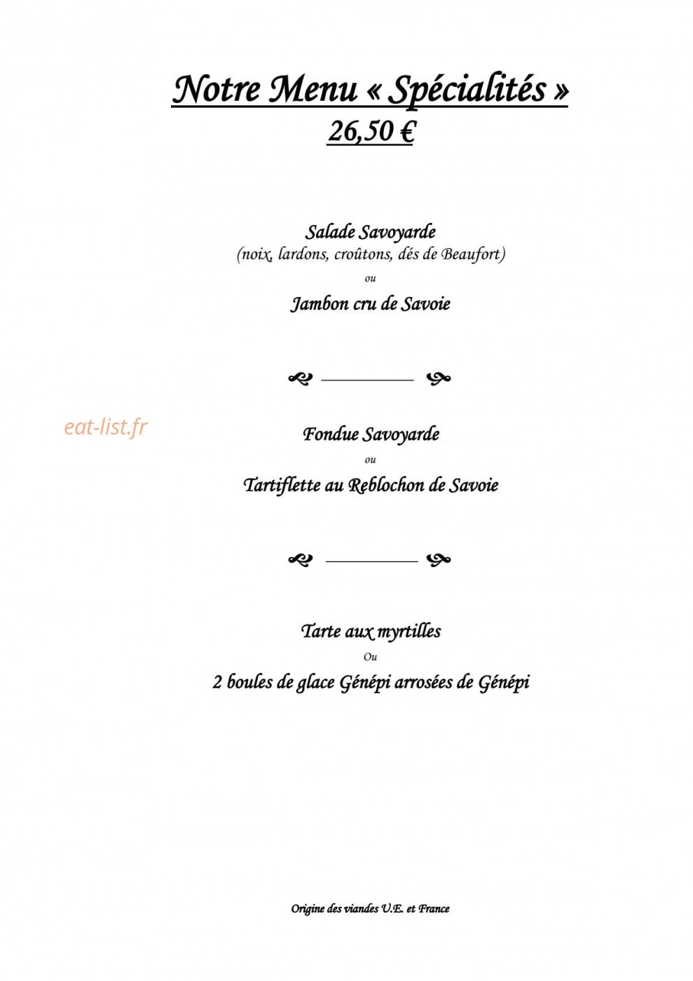 Le Carnotzet — carte page 5