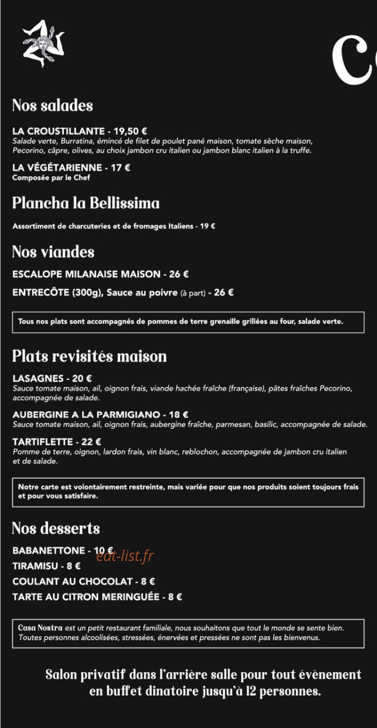 Casa Nostra — carte page 1