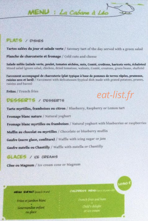 La Cabane à Léo — carte page 1