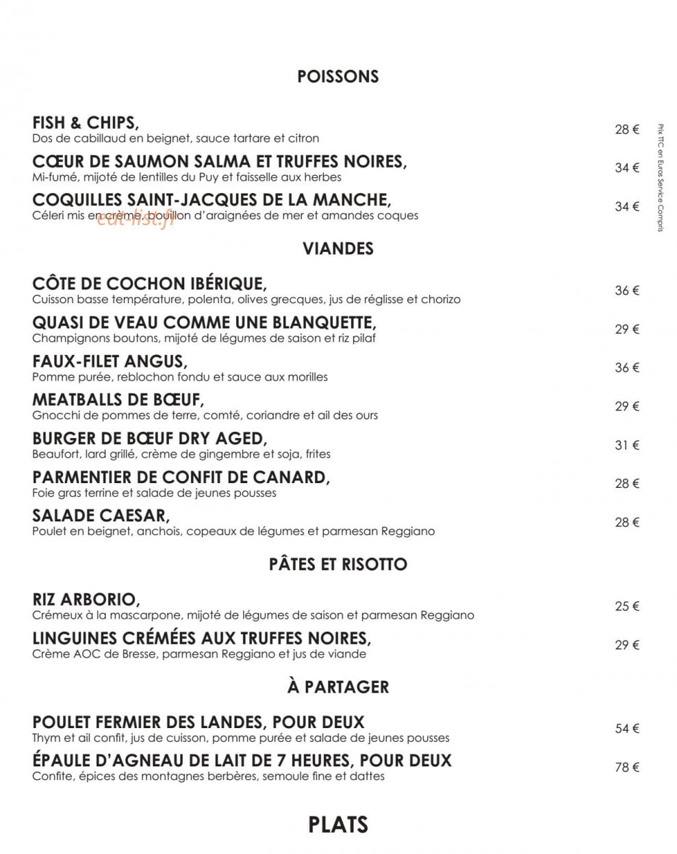 La Folie Douce — carte page 4