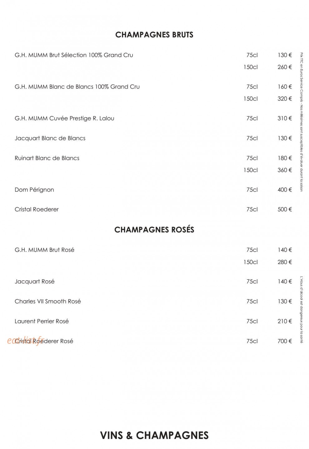 La Folie Douce — carte page 7