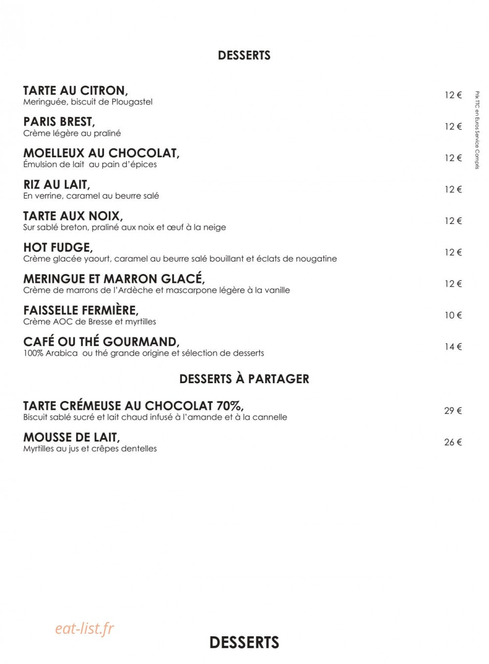 La Folie Douce — carte page 6