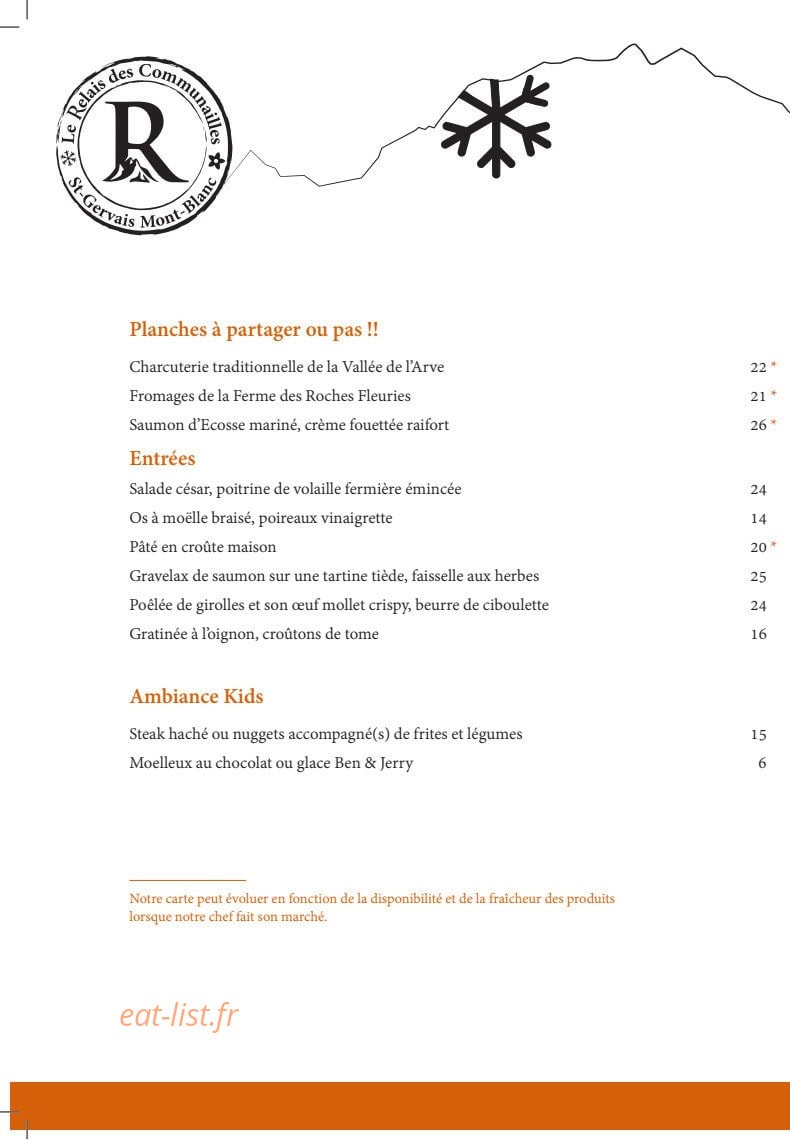 Le Relais des Communailles — carte page 2