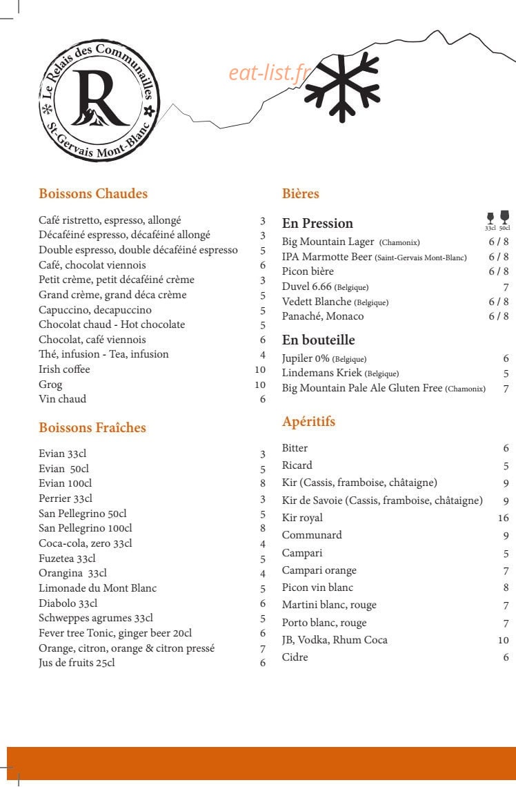 Le Relais des Communailles — carte page 4