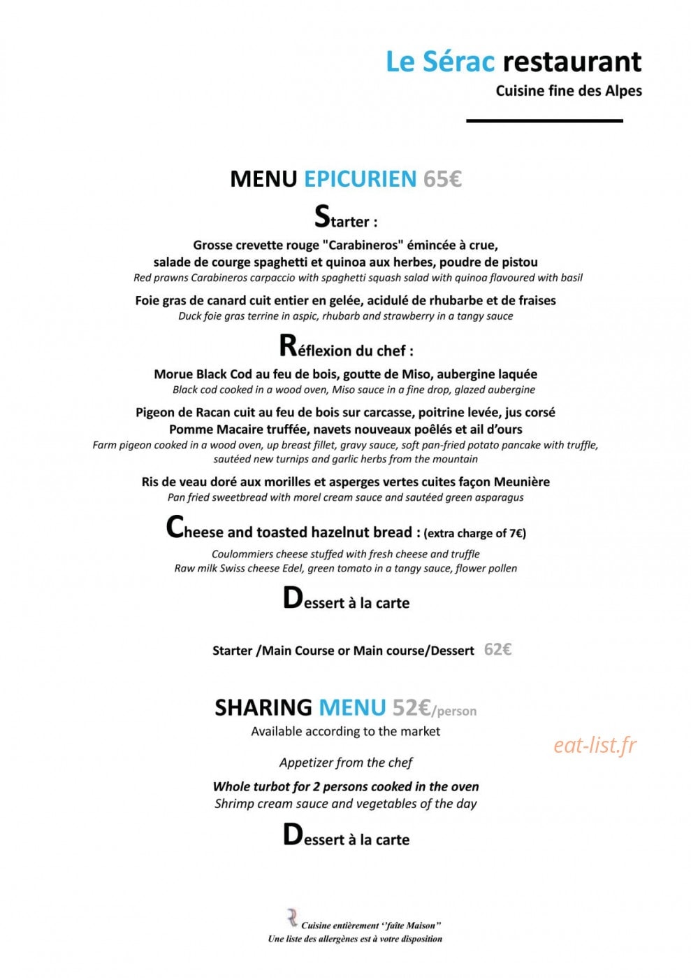 Le Serac — carte page 1
