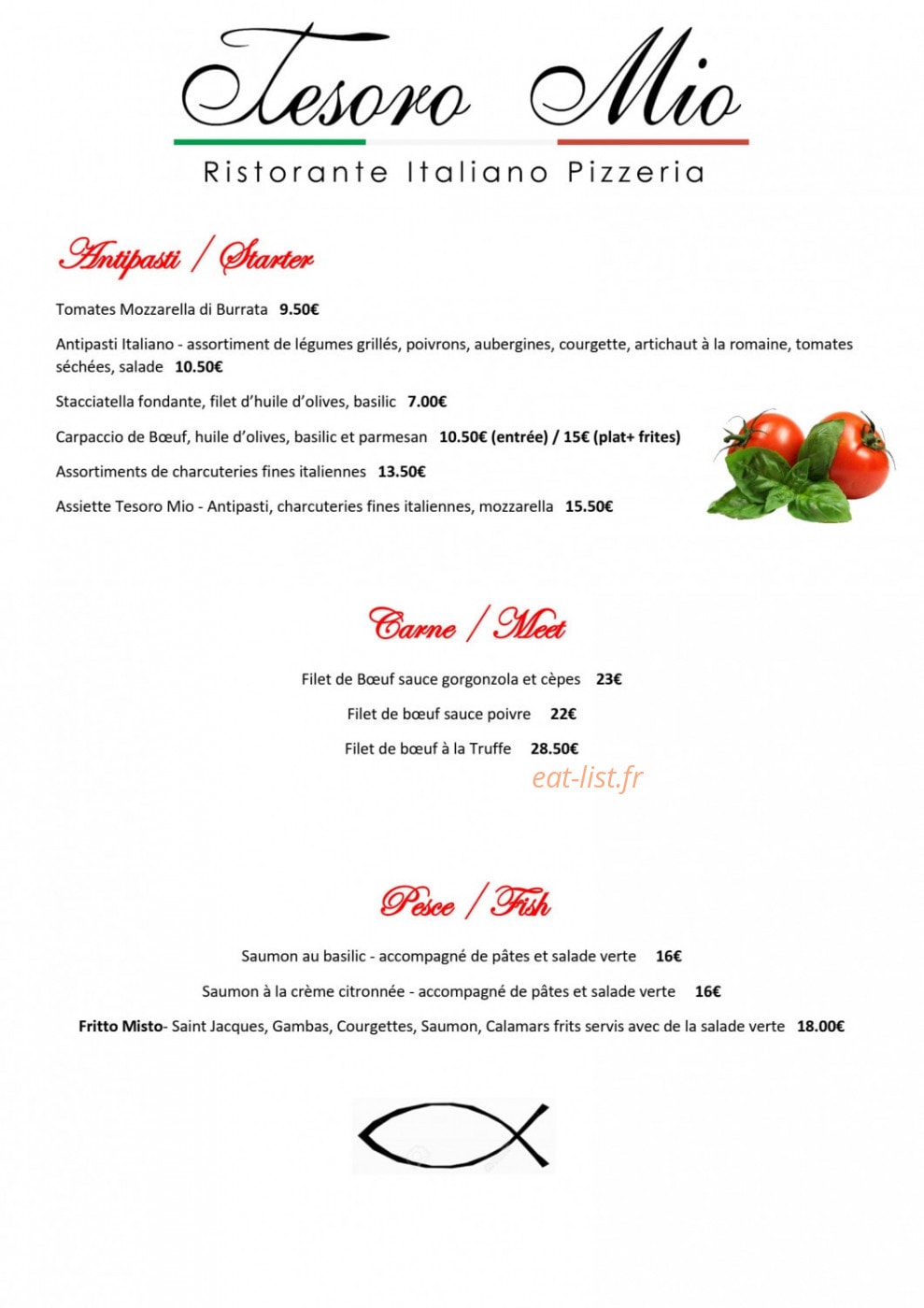 Tesoro Mio — carte page 1