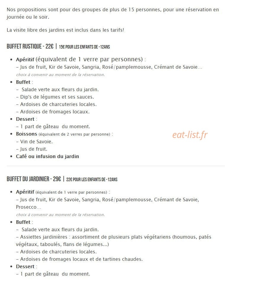 Le Café du Jardin — carte page 3