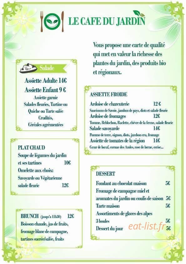 Le Café du Jardin — carte page 2