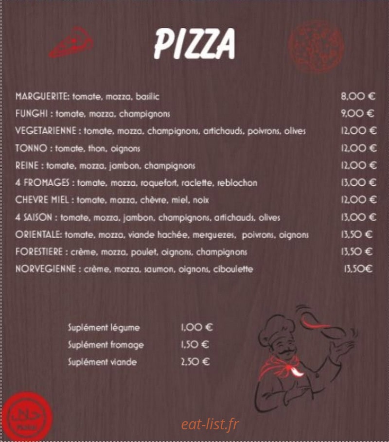 Mont Blanc Food — carte page 1