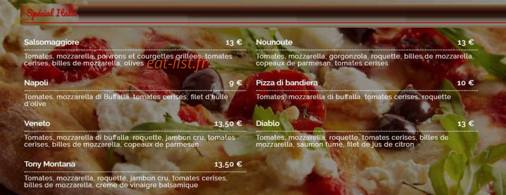 Passion Pizza — carte page 5