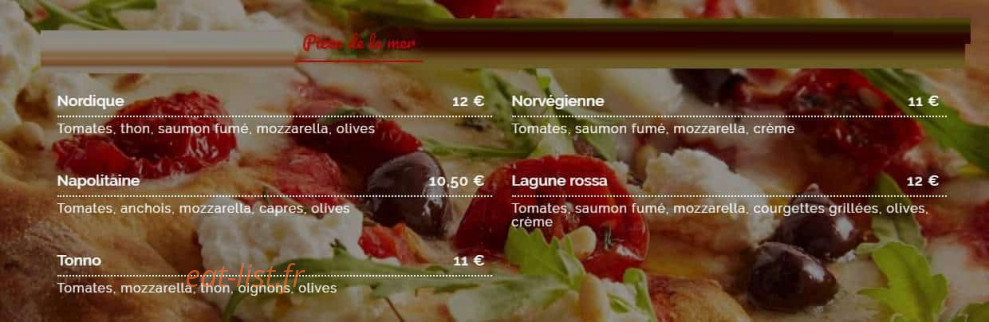 Passion Pizza — carte page 3