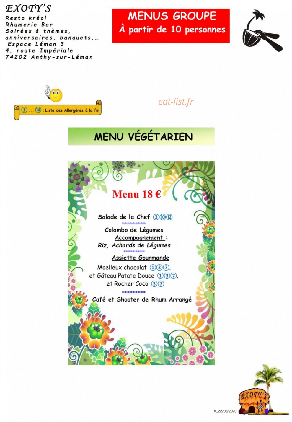 Exoty's — carte page 2