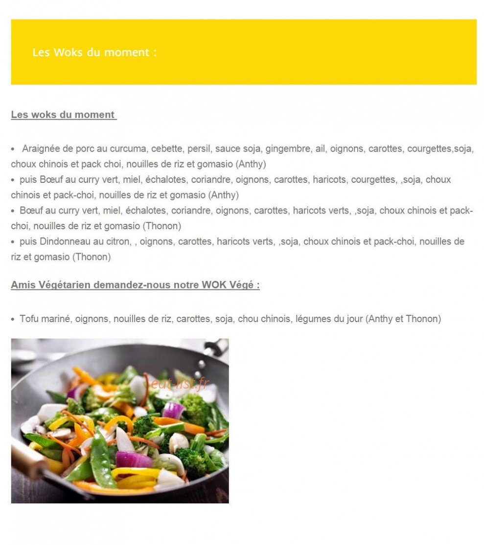 Pol Cuisine Içi et Là — carte page 1